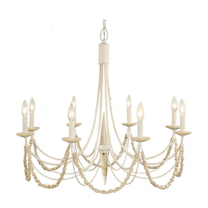 Brentwood 8-Light Chandelier in Coastal Style 29 Inches Tall and 31.75 Wide