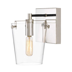 Arlo 1-Light Bath and Vanity in Glam Style 7.75 Inches Tall and 5.13 Wide