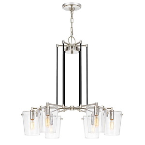 Arlo 6-Light Chandelier in Glam Style 26 Inches Tall and 26.5 Wide