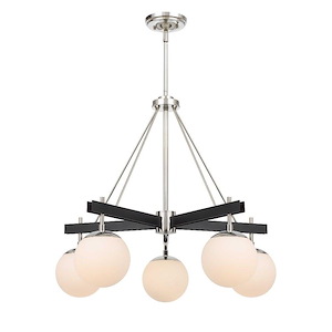 Allie 5-Light Chandelier in Heritage Modern Style 24.5 Inches Tall and 28 Wide