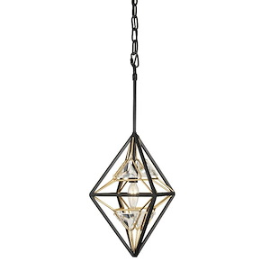 Marcia 1-Light Pendant in Glam Style 15.25 Inches Tall and 10.25 Wide