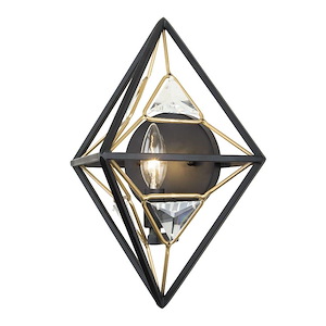 Marcia 1-Light Wall Sconce in Glam Style 14 Inches Tall and 10.5 Wide