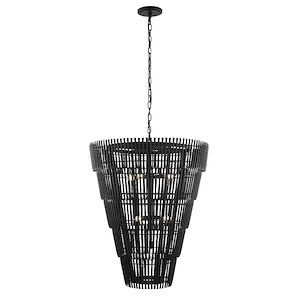 Apollo 8-Light Pendant in Heritage Modern Style 35 Inches Tall and 30 Wide