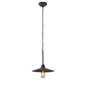 Clayton 1-Light Pendant in Urban Rustic Style 3.75 Inches Tall and 12 Wide