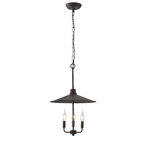 Clayton 3-Light Pendant in Urban Rustic Style 14 Inches Tall and 14 Wide