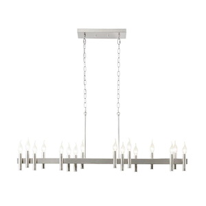 Collette 16-Light Linear Pendant in Heritage Modern Style 17 Inches Tall and 48 Wide