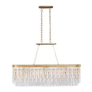 Lafayette 6-Light Linear Pendant in Coastal Style 30.5 Inches Tall and 48 Wide
