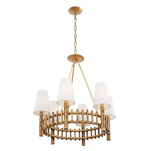 Nevis - 36W 6 LED Chandelier In Coastal Style-26.5 Inches Tall and 26 Inches Wide