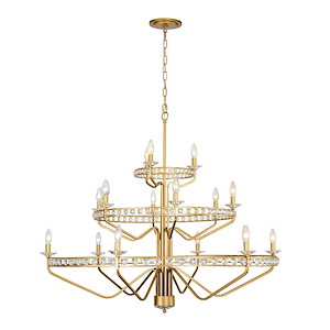 Monroe 15-Light Chandelier in Glam Style 38.75 Inches Tall and 47.75 Wide - 1112696