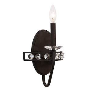 Monroe 1-Light Wall Sconce in Glam Style 11 Inches Tall and 7.5 Wide - 1112697