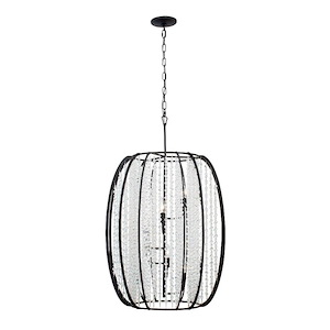 Caesar - 6 Light Semi-Flush Mount In Luxury and Glam Style-32.5 Inches Tall and 24 Inches Wide - 1154833