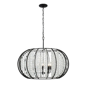 Caesar - 8 Light Semi-Flush Mount In Luxury and Glam Style-20.5 Inches Tall and 32 Inches Wide