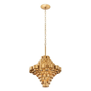 Totally Tubular - 5 Light Foyer Pendant In Mid-Century Modern Style-20.25 Inches Tall and 19.5 Inches Wide