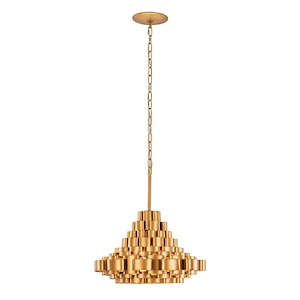 Totally Tubular - 4 Light Pendant In Mid-Century Modern Style-14.25 Inches Tall and 19 Inches Wide - 1270748