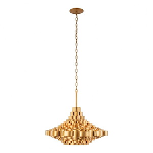 Totally Tubular - 6 Light Pendant In Mid-Century Modern Style-18.25 Inches Tall and 27 Inches Wide
