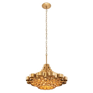 Totally Tubular - 6 Light Pendant In Mid-Century Modern Style-18.25 Inches Tall and 27 Inches Wide