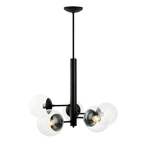 Mid-Century - 5 Light Chandelier In Mid-Century Modern Style-21.25 Inches Tall and 27.5 Inches Wide - 1270760