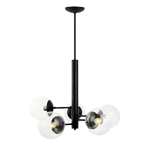 Mid-Century - 5 Light Chandelier In Mid-Century Modern Style-21.25 Inches Tall and 27.5 Inches Wide - 1270760