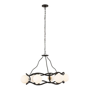 Black Betty - 6 Light Chandelier In Industrial Style-24 Inches Tall and 36 Inches Wide - 1270768