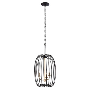 Nico - 3 Light Foyer Pendant In Mid-Century Modern Style-21.25 Inches Tall and 14 Inches Wide - 1270776