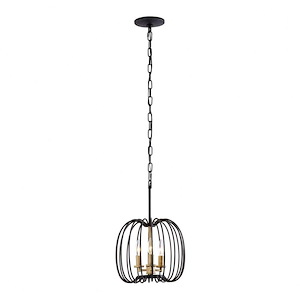 Nico - 3 Light Mini Pendant In Mid-Century Modern Style-12 Inches Tall and 12 Inches Wide