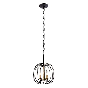 Nico - 3 Light Mini Pendant In Mid-Century Modern Style-12 Inches Tall and 12 Inches Wide