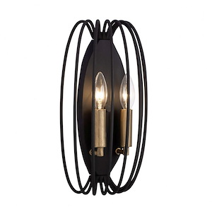Nico - 2 Light Wall Sconce In Mid-Century Modern Style-14 Inches Tall and 8 Inches Wide