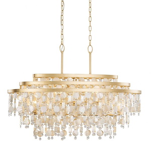 Kalani - 9 Light Linear Pendant In Coastal Style-22.75 Inches Tall and 42 Inches Wide - 1286674