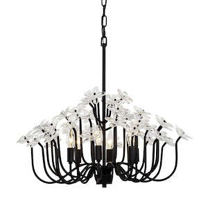 Wildflower - 6 Light Chandelier In Glam Style-15.5 Inches Tall and 26 Inches Wide