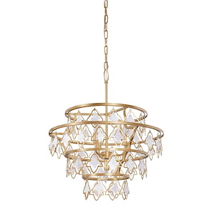 Fleur - 4 Light Chandelier In Industrial Style-19.25 Inches Tall and 22 Inches Wide