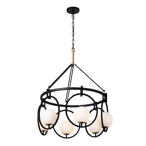 Stopwatch - 6 Light Pendant In Modern Style-32.25 Inches Tall and 30.75 Inches Wide - 1300904