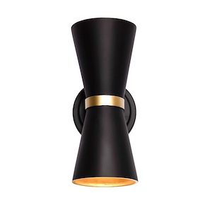 Mad Hatter - 2 Light Wall Sconce In Modern Style-12 Inches Tall and 5 Inches Wide