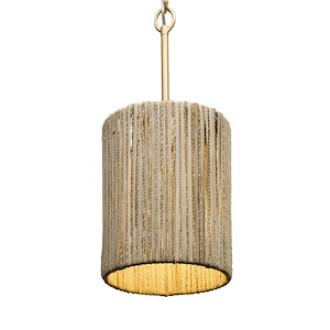 Jacob&#39;s Ladder - 1 Light Mini Pendant In Coastal Style-12.5 Inches Tall and 8 Inches Wide