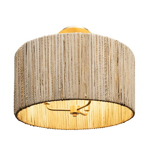 Jacob&#39;s Ladder - 3 Light Semi-Flush Mount In Coastal Style-14.25 Inches Tall and 18 Inches Wide