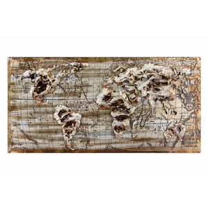 Relief World Map - 47 Inch Wall Art