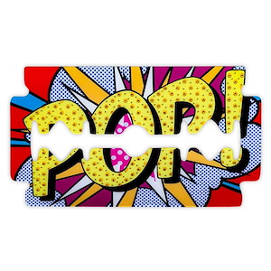 POP Cuts Deep - Acrylic Wall Art In Eclectic Style-15.75 Inches Tall and 27.75 Inches Wide