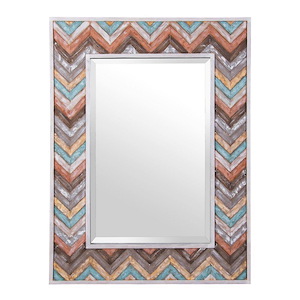 Jemma - Chevron Wood Rectangular Mirror
