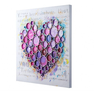 Work Of Heart - Fuchsia Mixed-Media Wall Art - 856502