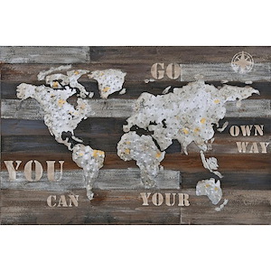 Wanderlust Rustic World Map