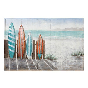 Surfer&#39;s Paradise - Mixed Media Wall Sconce Art