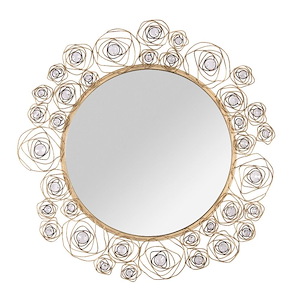 Ethereal Rose - Wall Mirror In Industrial Style-37.75 Inches Wide