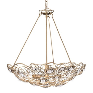 Ethereal Rose - 6 Light Pendant In Industrial Style-24.25 Inches Tall and 24 Inches Wide - 1326557