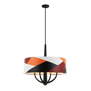Patchwork - 4 Light Pendant In Modern Style-23.5 Inches Tall and 24 Inches Wide