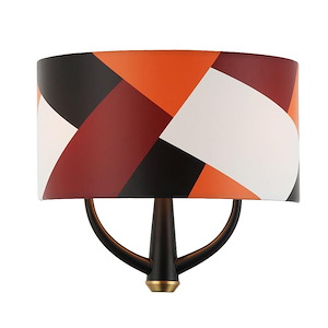 Patchwork - 2 Light Wall Sconce In Modern Style-10.5 Inches Tall and 12 Inches Wide