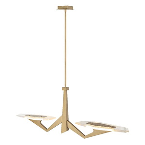 Down the Wrong Path - 28W 2 LED Medium Linear Chandelier-19 Inch Tall and 9.5 Inch Wide - 1375232