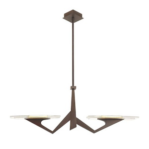 Down the Wrong Path - 40W 2 LED Linear Pendant-22 Inch Tall and 59 Inch Wide - 1428611