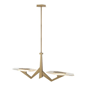 Down the Wrong Path - 40W 2 LED Large Linear Chandelier-22 Inch Tall and 10 Inch Wide - 1375233
