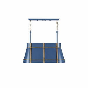 Brasserie - 3 Light Linear Pendant-16.5 Inch Tall and 32.5 Inch Wide - 1428616