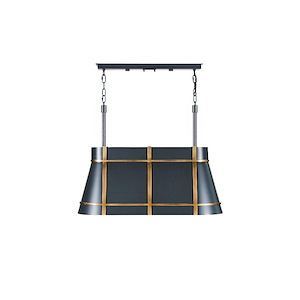 Brasserie - 3 Light Linear Chandelier-16.5 Inch Tall and 32.5 Inch Wide - 1375242