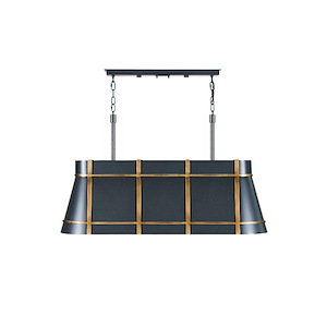 Brasserie - 4 Light Linear Chandelier-16.5 Inch Tall and 42 Inch Wide - 1375243